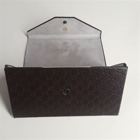 gucci triangle sunglass case|authentic gucci sunglasses case.